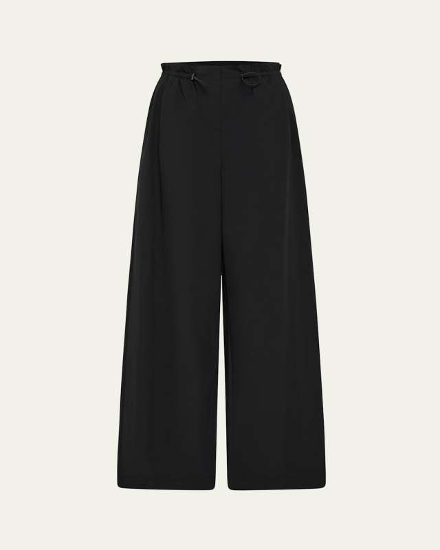 Wide-Leg Paper Bag Pants
